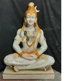 White Marble Shiva Statue 9, Religious: Hindu