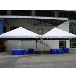 White Outdoor Pyramid Tent, Color: White