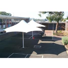 White Parking Tensile Umbrella, Pole Material: Steel