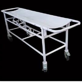 White Patient Stretcher Trolley, Material: Stainless Steel