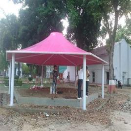 White Tensile Umbrella Fabric Structure, Material: PVC