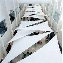 White Walkway Covering Tensile Structure