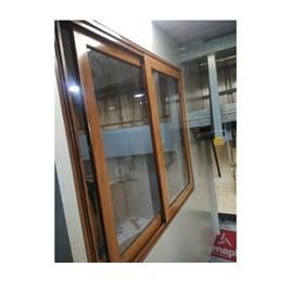 Wood Finish Aluminium Domal Series Sliding Window