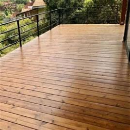 Wooden Deck Flooring In Delhi Astha Creation, Pattern: Plain