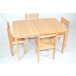 Wooden Rectangular Play School Table, Color: MULTI