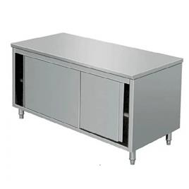 Work Counter With Sliding Door