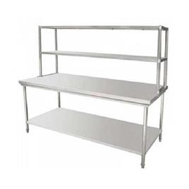 Work Table With Ohs - Stainless Steel, 48x24x36 Inches, Silver | Durable Structure, Ample Storage, Stable Base