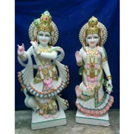 Worship Marble Radha Krishna Statue, Usage/Application: Worship