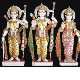 Worship Ram Darbar Marble Statue